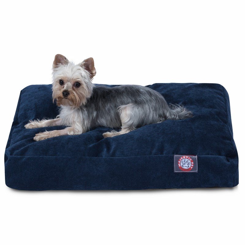 Majestic Pet Products Navy Villa Collection Small Rectangle Dog Bed