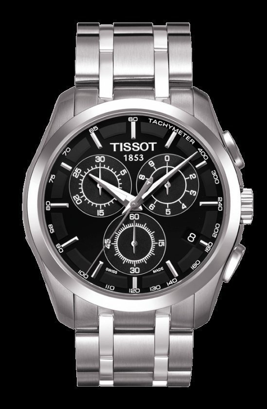 Men Watch Tissot Couturier T035.617.11.051.00 Chronograph Stainless Steel Dial Color Black