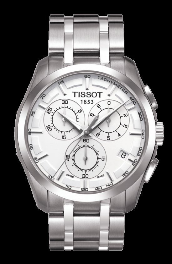 Men Watch Tissot Couturier T035.617.11.031.00 Chronograph Stainless Steel Dial Color White