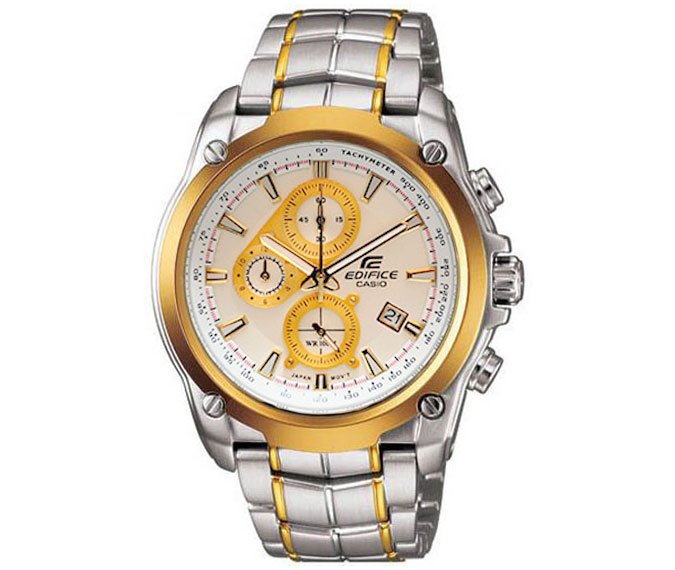 Casio Edifice EF-524SG-7AV Chronograph Stainless Steel Size 43mm Color White