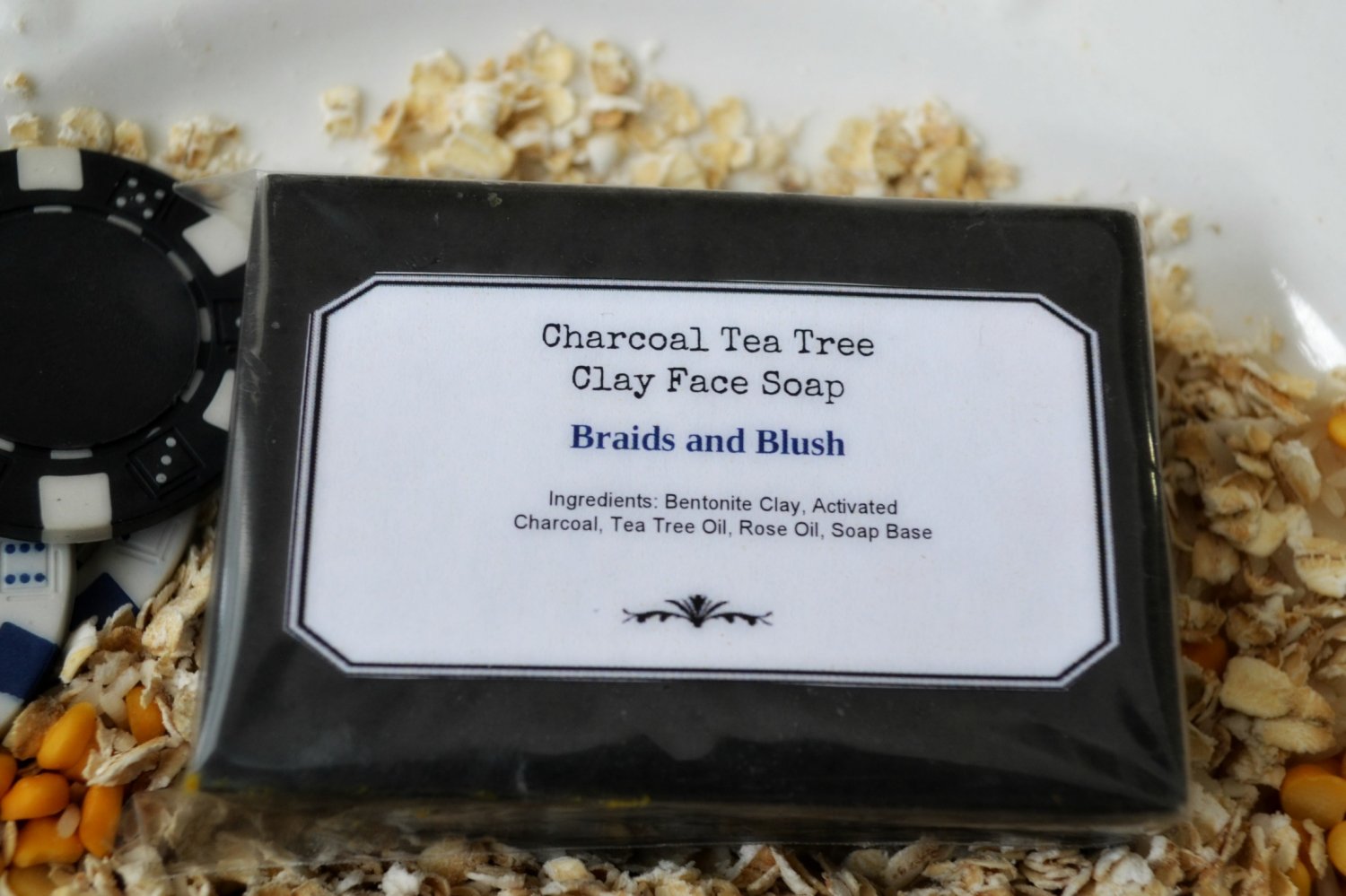 Detoxing and Clearing Tea Tree and Activated Charcoal Soap/Acne/Blemishes/BackAcne