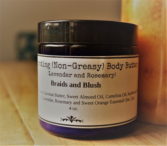Moisturizing (Non-Greasy) Body Butter - Gentle / Hydrating / Soothing / Non Oily/ Non Sticky