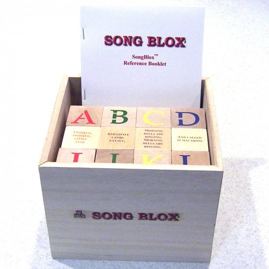 SongBlox - 36 Wooden Alphabet Blocks - 31 Classic Childrens Songs