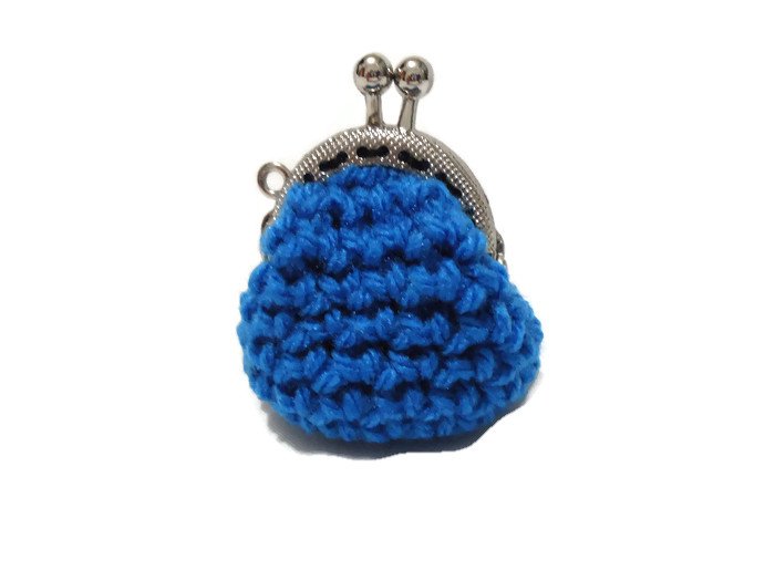 Crochet mini coin purse-keychain