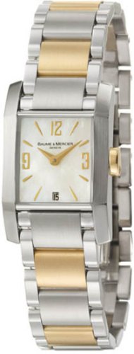 Baume and Mercier MOAO8600 Ladies Watch Two Tone Stainless Steel Diamant Mother Of Pearl Dial