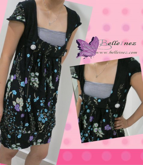 Beautiful Floral Dress with Strip tube