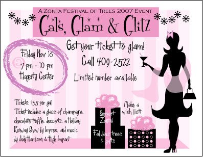 Ticket--Gals, Glam & Glitz 11.16.07