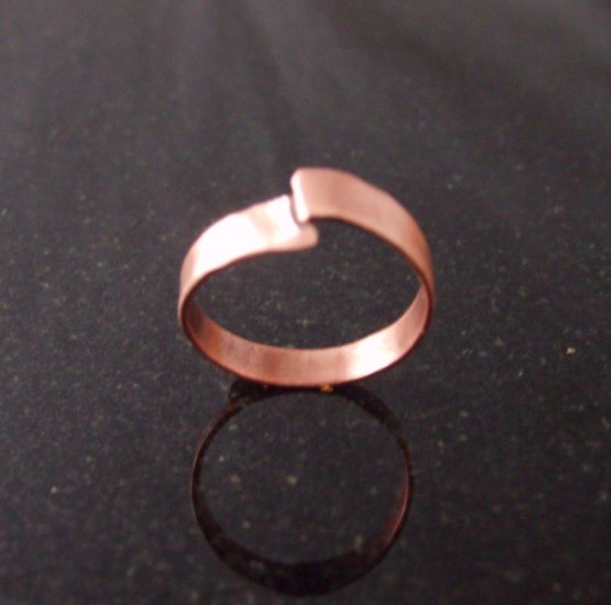 off center copper band ring