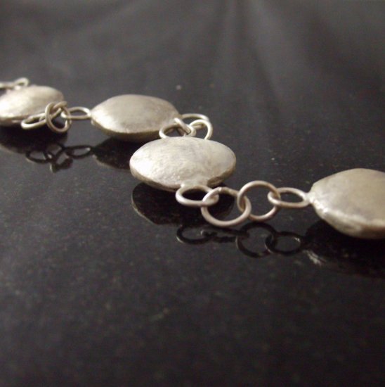 sterling silver nugget bracelet