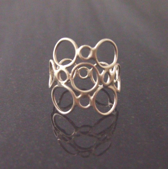 sterling silver patchwork ring