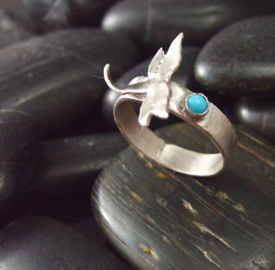 Dragonfly Sonata Sterling Silver Band Ring