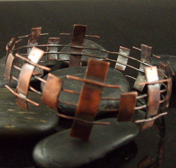 Picket Fence Copper Bangle