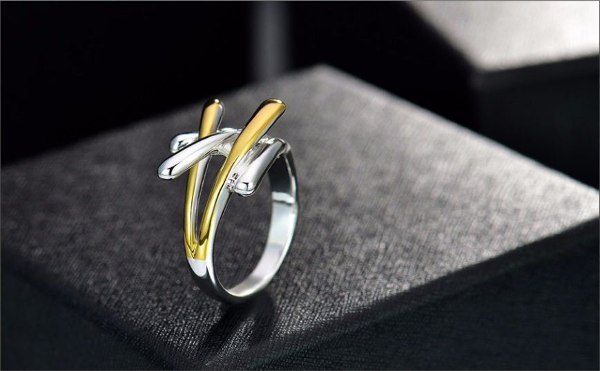 Jewelry Gold Color Cross Rings For Women Size 8 Female Party Finger Ring