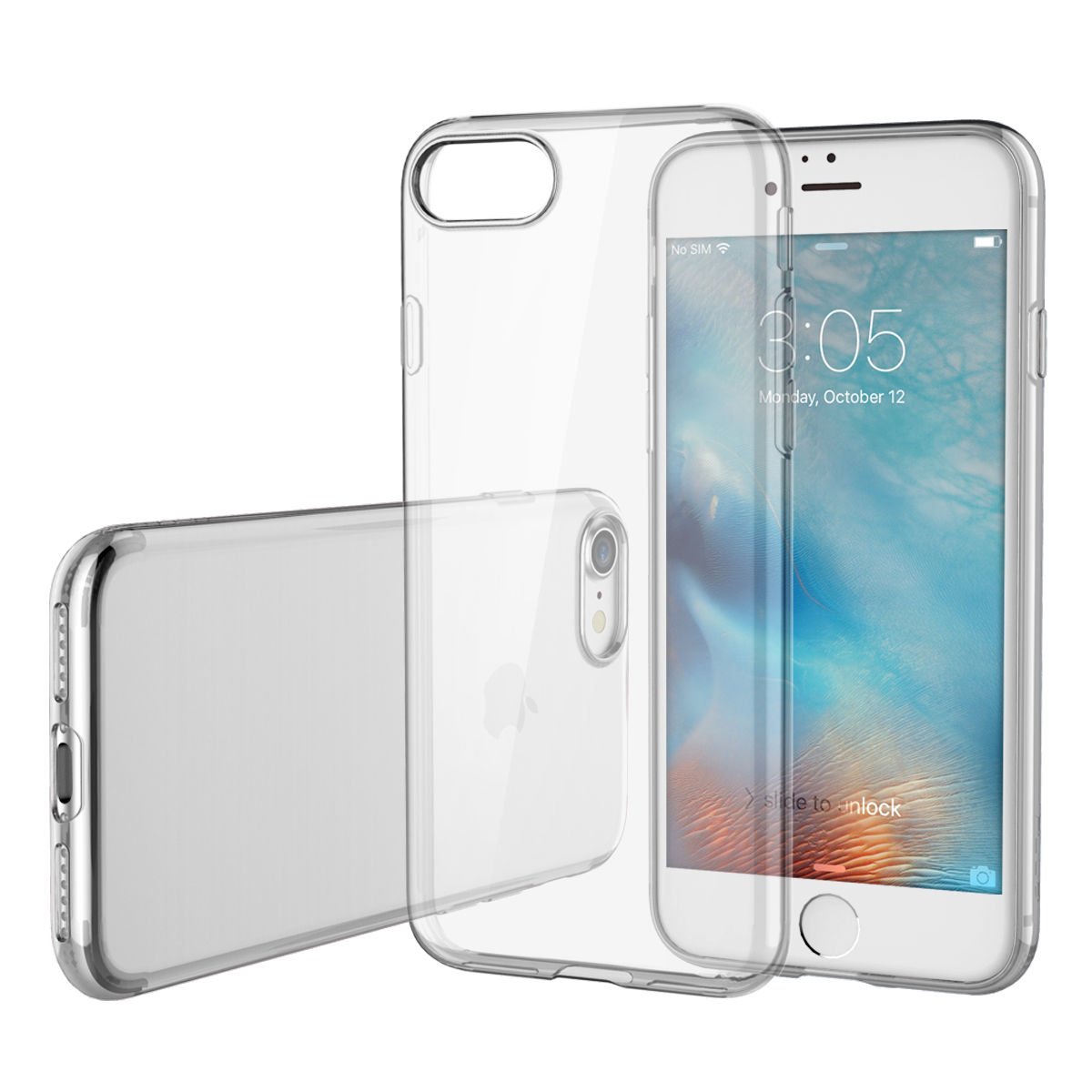 For iPhone 7 Plus Ultra Thin Soft Transparent Slim Anti Slip Case
