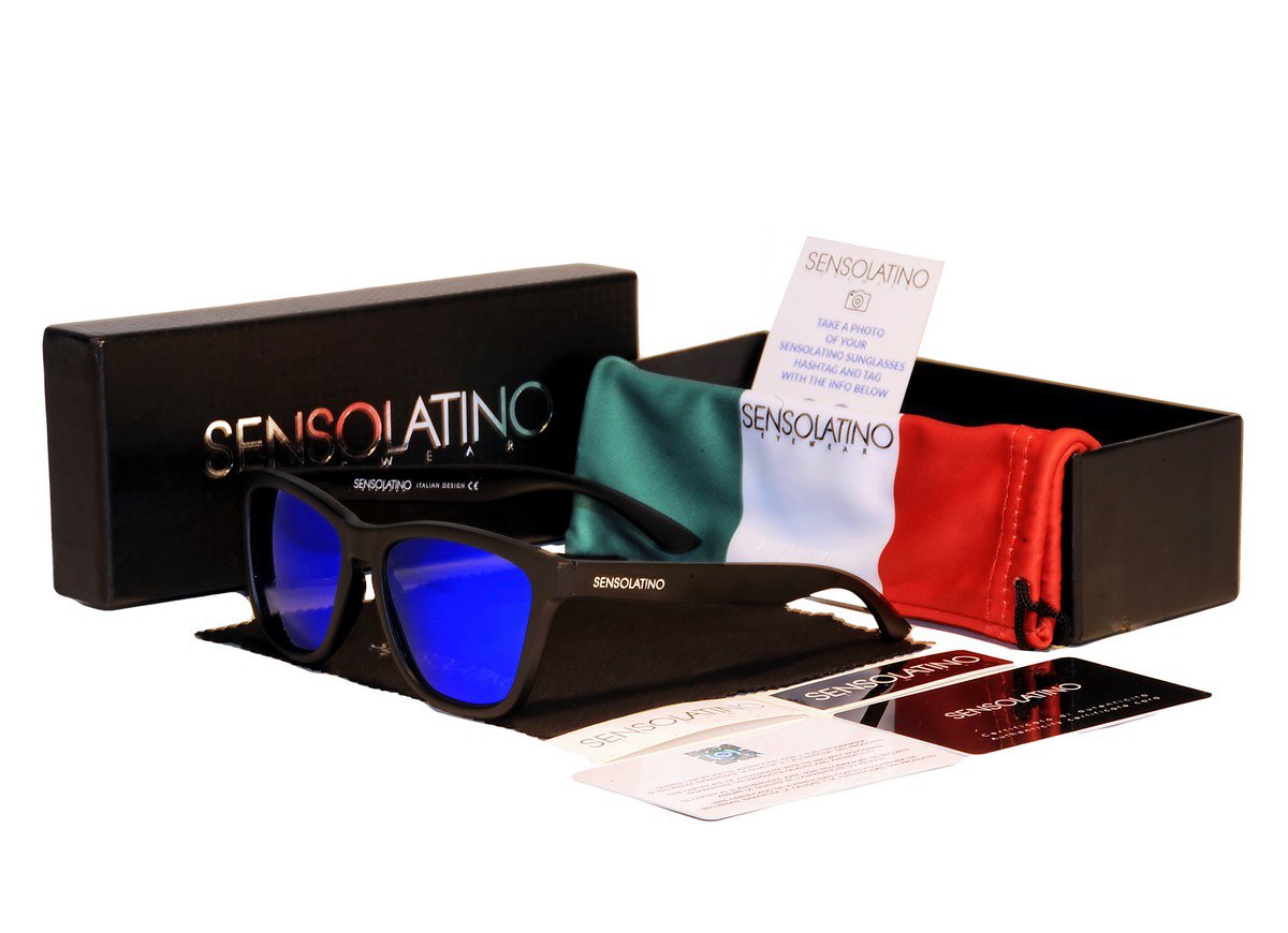 Sensolatino Italian Polarized Sunglasses Portocervo Blue