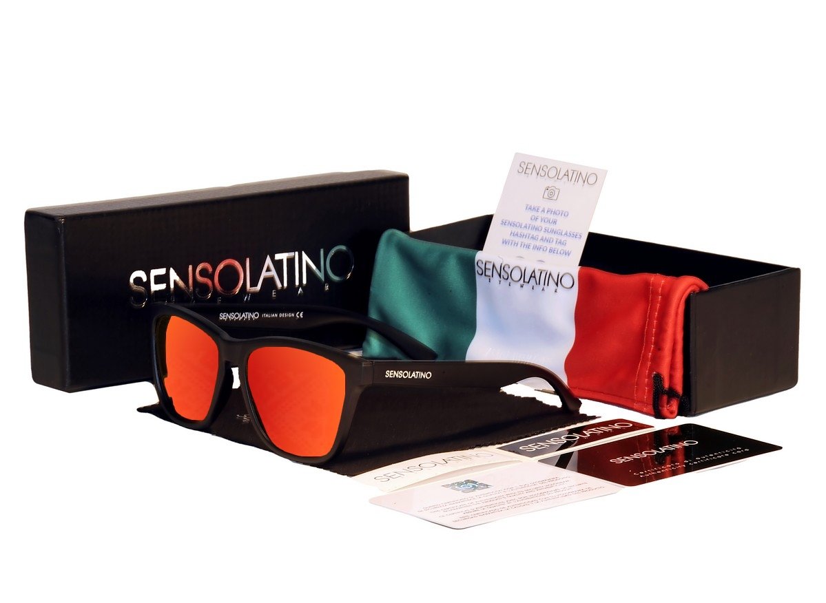 Sensolatino Italian Polarized Sunglasses Urbino Red