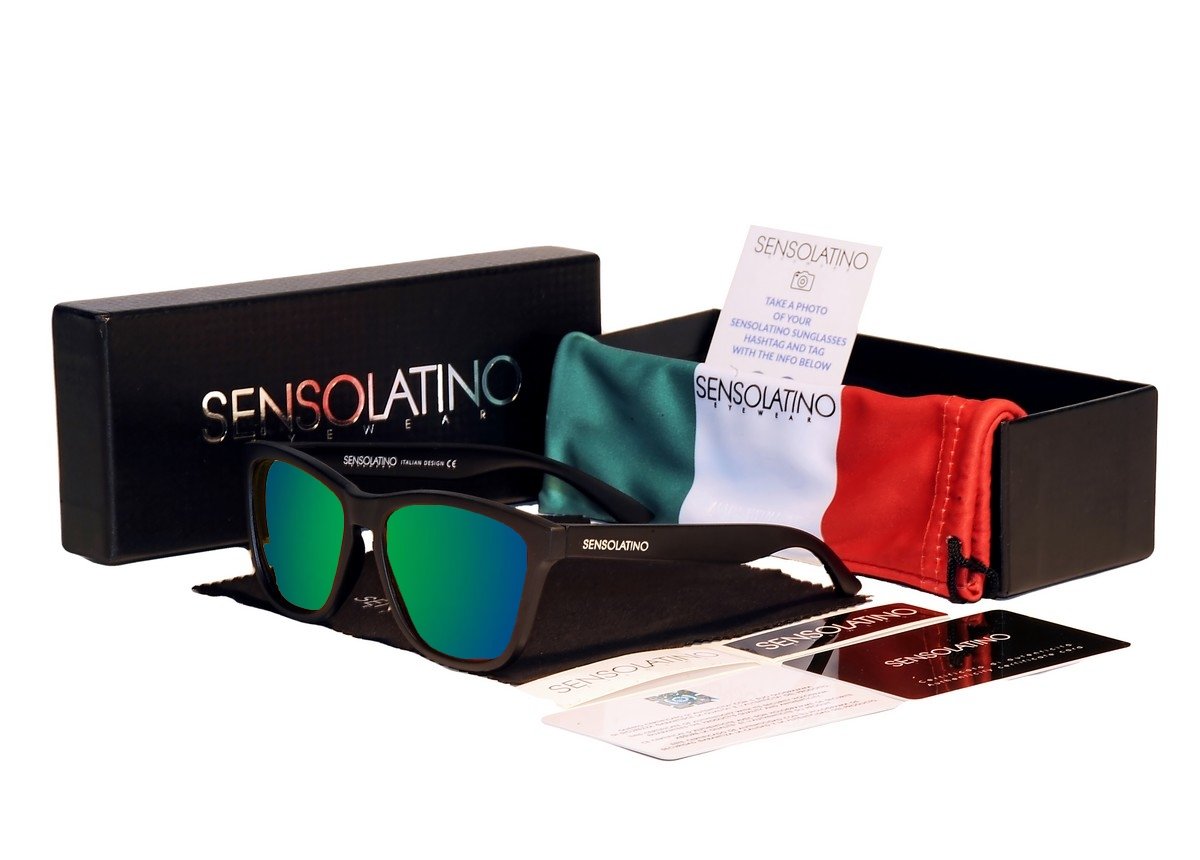 Sensolatino Italian Polarized Sunglasses Portofino Blue Green
