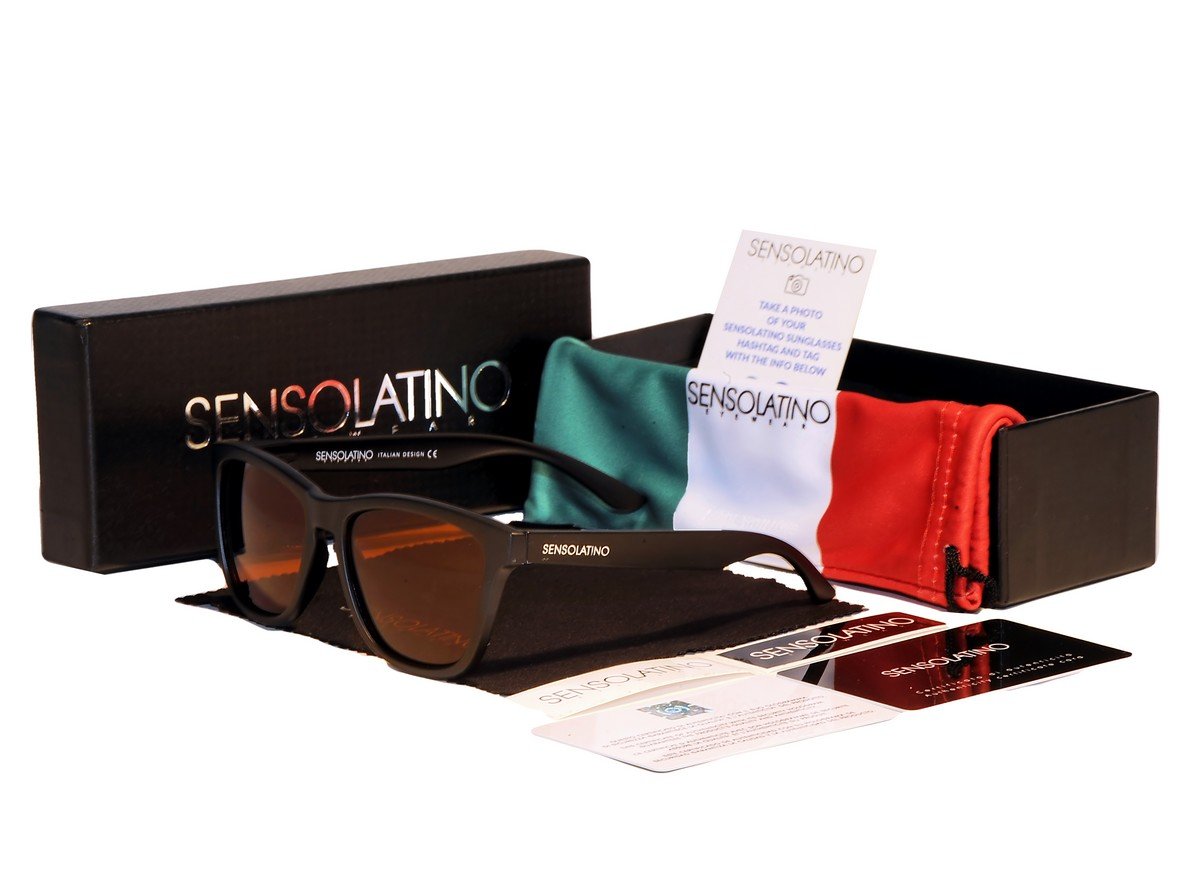 Sensolatino Italian Polarized Sunglasses Cortina Brown