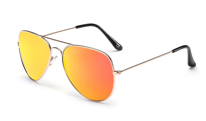 Sensolatino Italian Polarized Sunglasses Aviator Aviano Gold L Orange