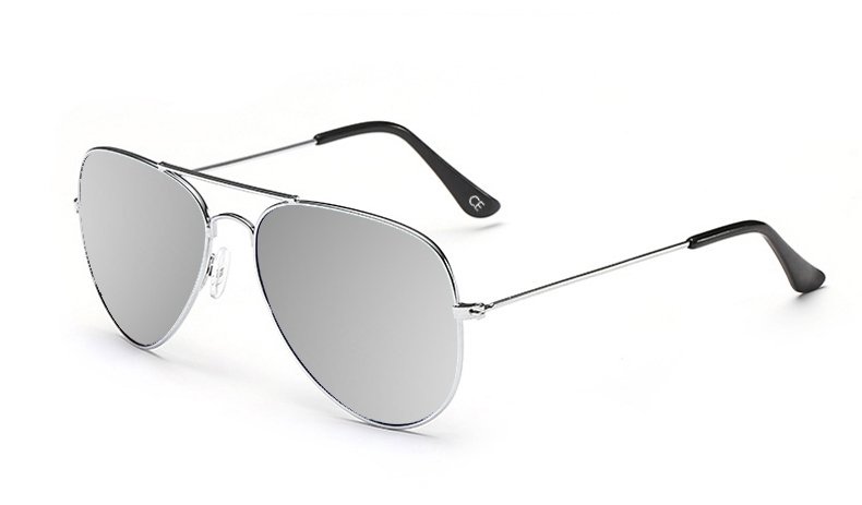 Sensolatino Italian Polarized Sunglasses Aviator Aviano Silver S Silver