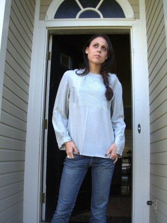 Vintage Embroidered Silk Tunic