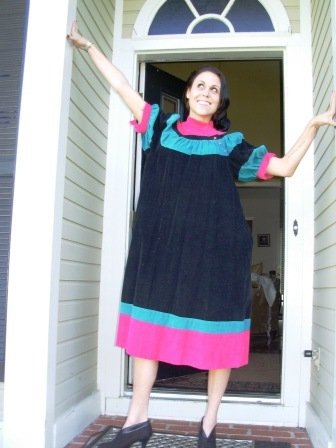 Vintage Colorful Corduroy Dress