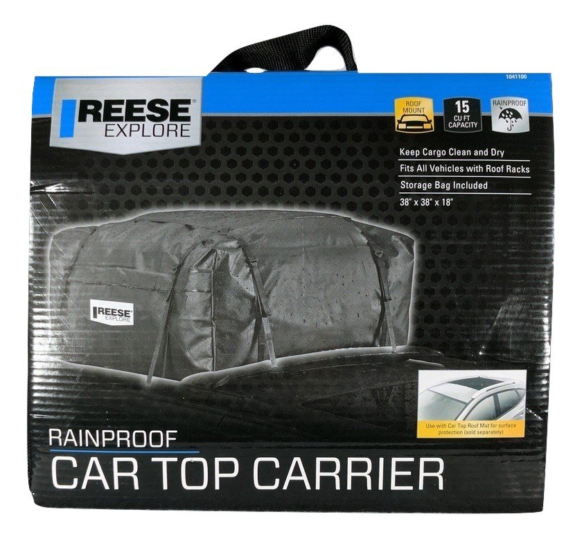 New,Reese Explore,Rainproof Car Roof Mount Carrier,15 CU FT Capacity 38"x38"x18"