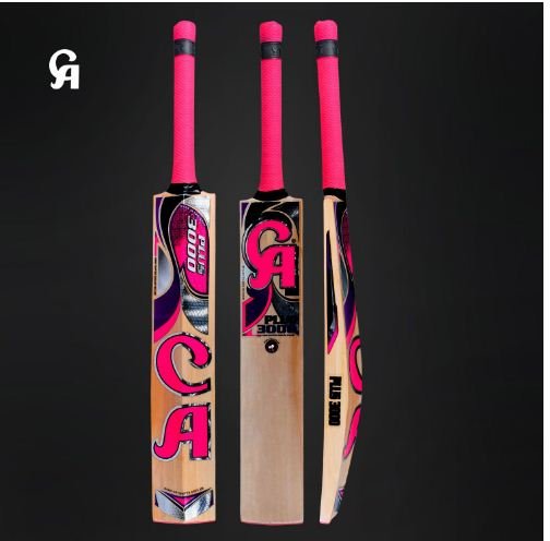CA English Willow Cricket Bat Plus 3000 Weight Range 2.8 Lbs with free Grip+Bag+Protector