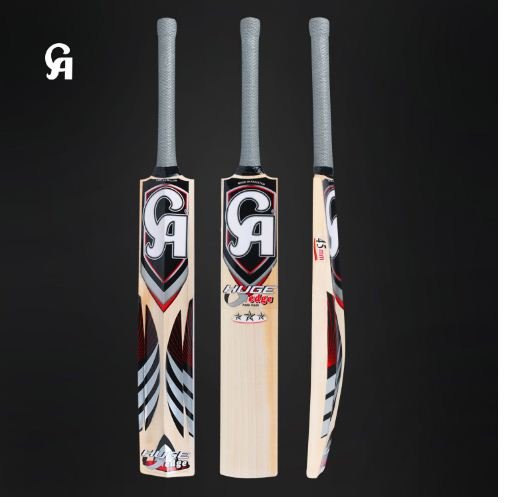 CA English Willow Cricket Bat Huge 3 Star Two-Piece For hard hitting with free Grip+Bag+Protector