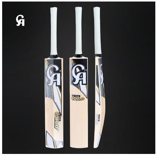 CA English Willow Cricket Bat White Gold Weight Range 2.8 Lbs with free Grip+Bag+Protector