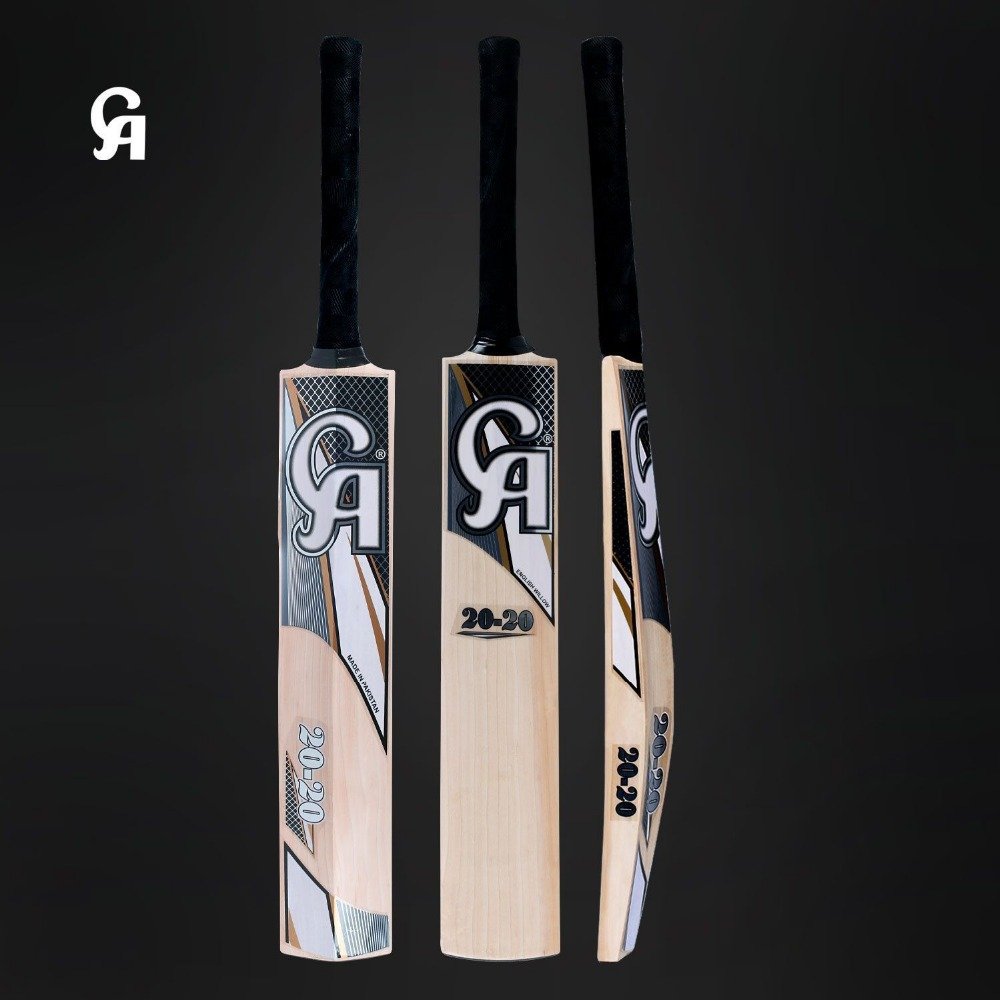 CA English Willow Cricket Bat 20-20 Weight Range: 2.7Lbs To 3.00 Lbs with free Grip+Protector