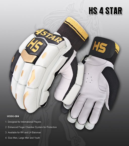 HS 4 STAR Batting Gloves Made of Original Pittards Leather Available for LH & RH Batsman