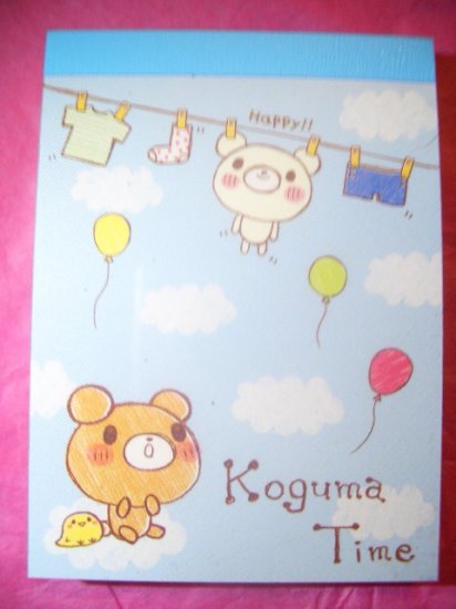 Crux "Koguma Time" Kawaii mini memo pads
