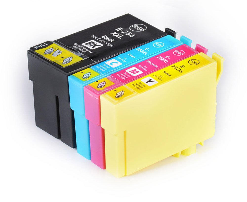 4 Pack Epson 252XL ink, WF-3620, WF-3640, WF-7110, WF-7610, WF-7620