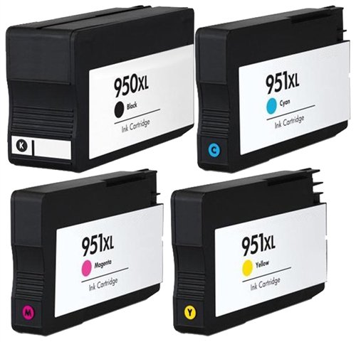 4 Pack HP 950XL CN045AN#140 ink, OfficeJet 8600, Officejet 8610, Officejet 8620 & More