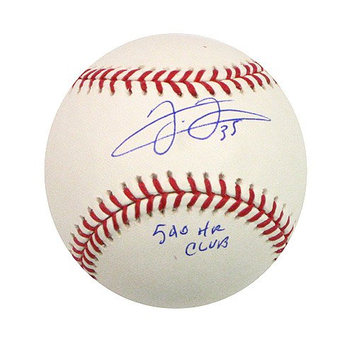 Toronto Blue Jays Frank Thomas Autographed Baseball Inscribed 500 HR Club MLB Authenticated