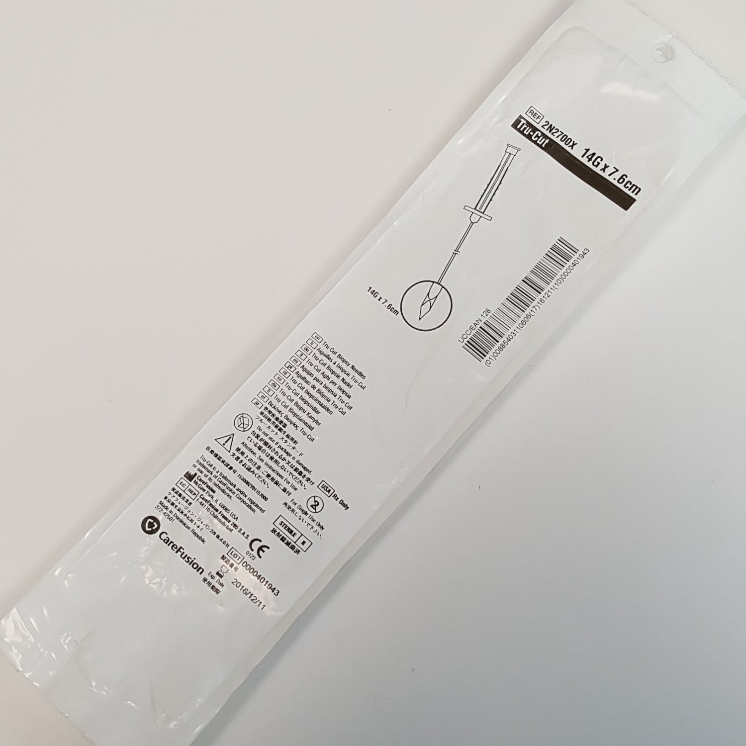 CareFusion Tru-Cut 2N2700X, 14G X 7.6CM (#3 Box-B)