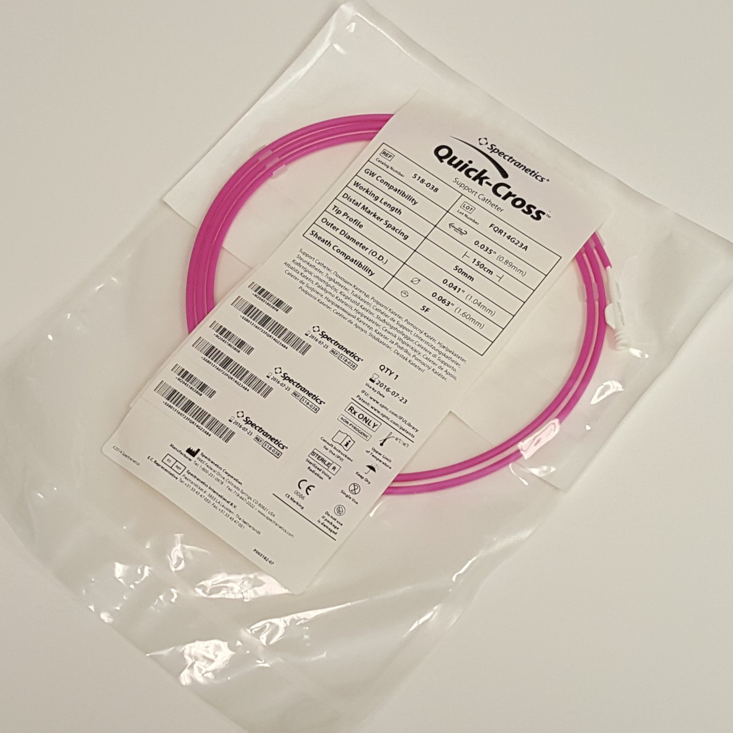Spectranetics 518-038 Quick-Cross Select Support Catheter 5F