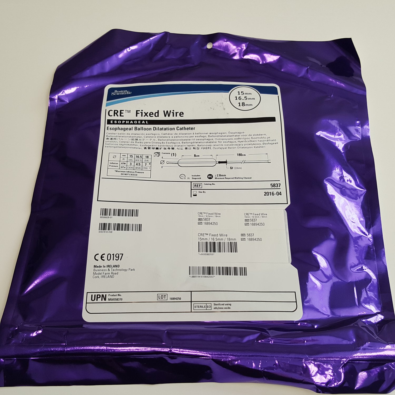 Boston Scientific 5837, CRE Fixed Wire Esophageal Balloon Catheter