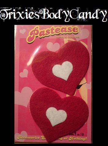 Red Heart Nipple Covers