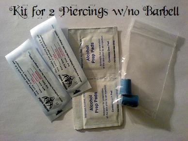**New Price** Professional Piercing Kit for 2, 14g Piercings w/ No Barbells