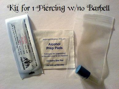 **New Price** Professional Piercing Kit for 1, 14g Piercing w/ No Barbells