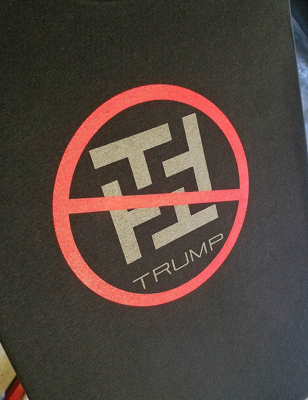 No Nazis No Trump - RESIST TRUMP FASCISM - Premium Sueded Shirt SIZE 2XL
