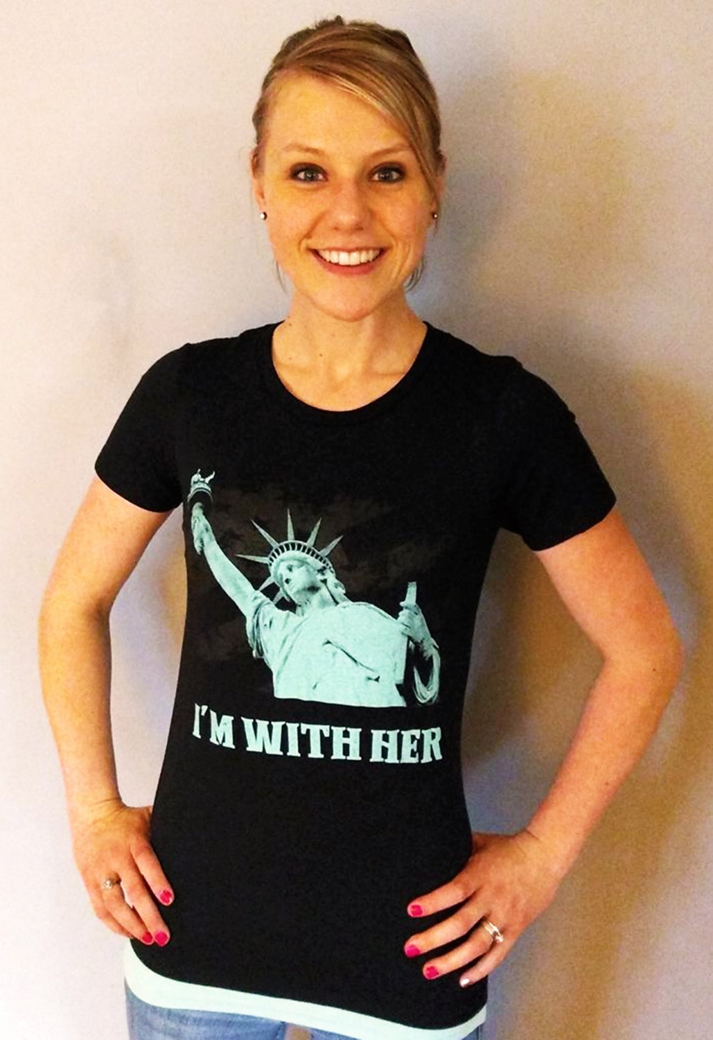 I'M WITH HER Lady Liberty - Women's T Shirt SIZE 2XL