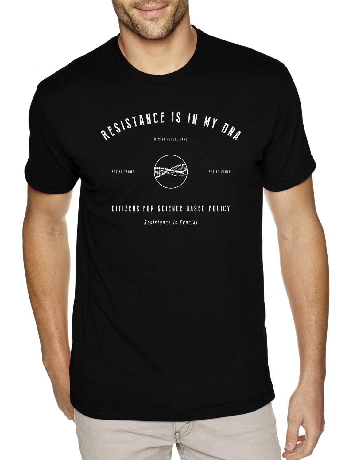 RESISTANCE IS IN MY DNA - Citizens For Science Based Policy - Premium Sueded Shirt SIZE L