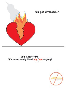 Greeting Cards Sarcastic Divorce Cards 007