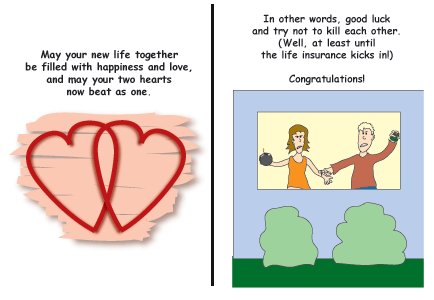 Greeting Cards Sarcastic Wedding Cards 048