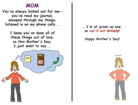 Greeting Cards Sarcastic Mother's Day Cards 074