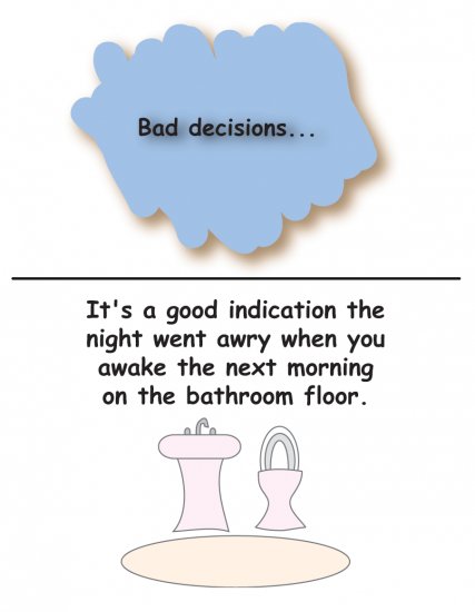 Greeting Cards Sarcastic Bad Decisions Cards 068a