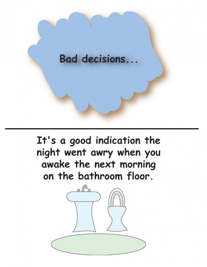 Greeting Cards Sarcastic Bad Decisions Cards 068b